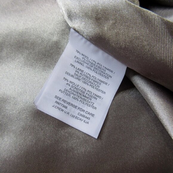 NWT J.Crew Collection Embellished Cocoon Coat in Gray Beaded Wool Topcoat 8 - Picture 8 of 14